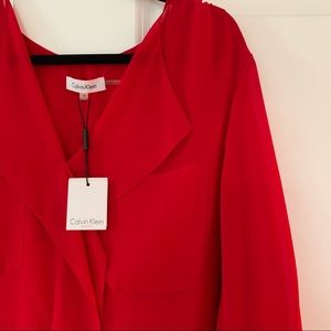 BNWT Calvin Klein Red Blouse